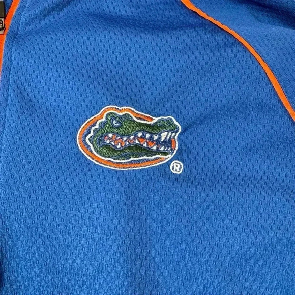 Florida Gators 1/4 Zip Shirt Adult M Blue Orange Long Sleeve Pullover Mens - Picture 6 of 12
